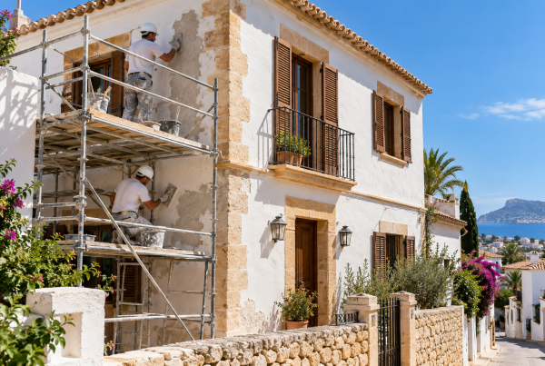 Rehabilitación de fachada mediterránea en Jávea